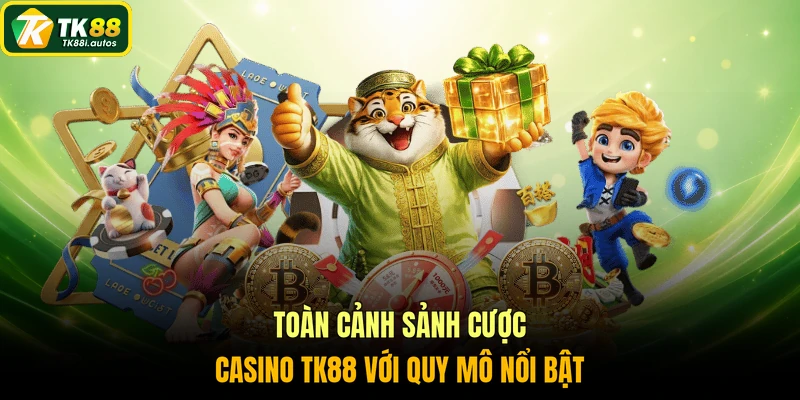 Toàn cảnh sảnh cược Casino TK88 với quy mô nổi bật